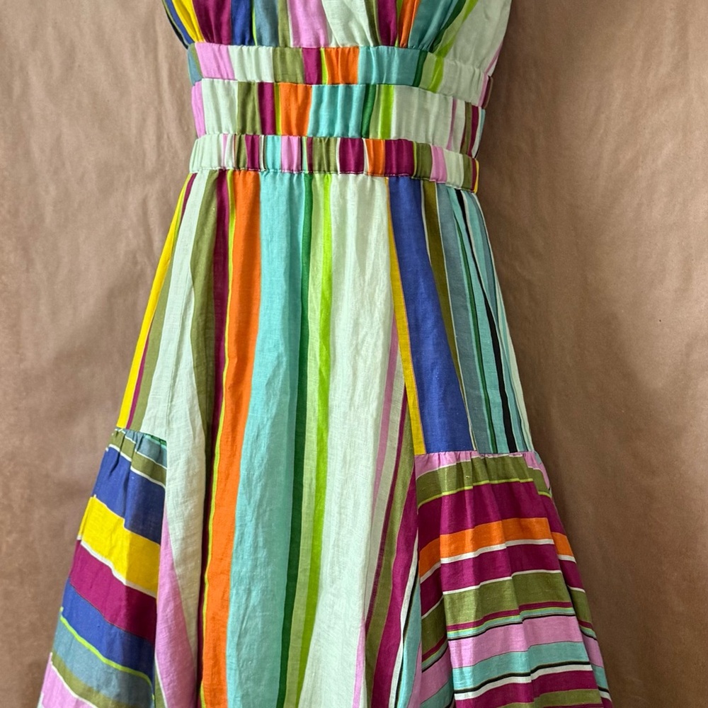 Anthropologie Hope for Flowers by Tracy Reese striped linen midi dress. XS - Picture 9 of 11
